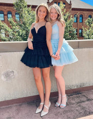A-line Cute Short Tulle Homecoming Dress SYH67
